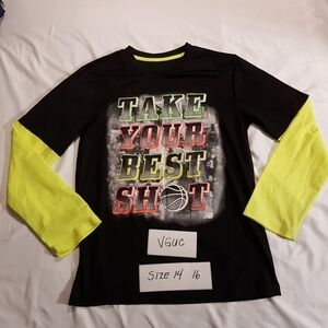 New Balance boys size 14/16 long sleeved shirt,